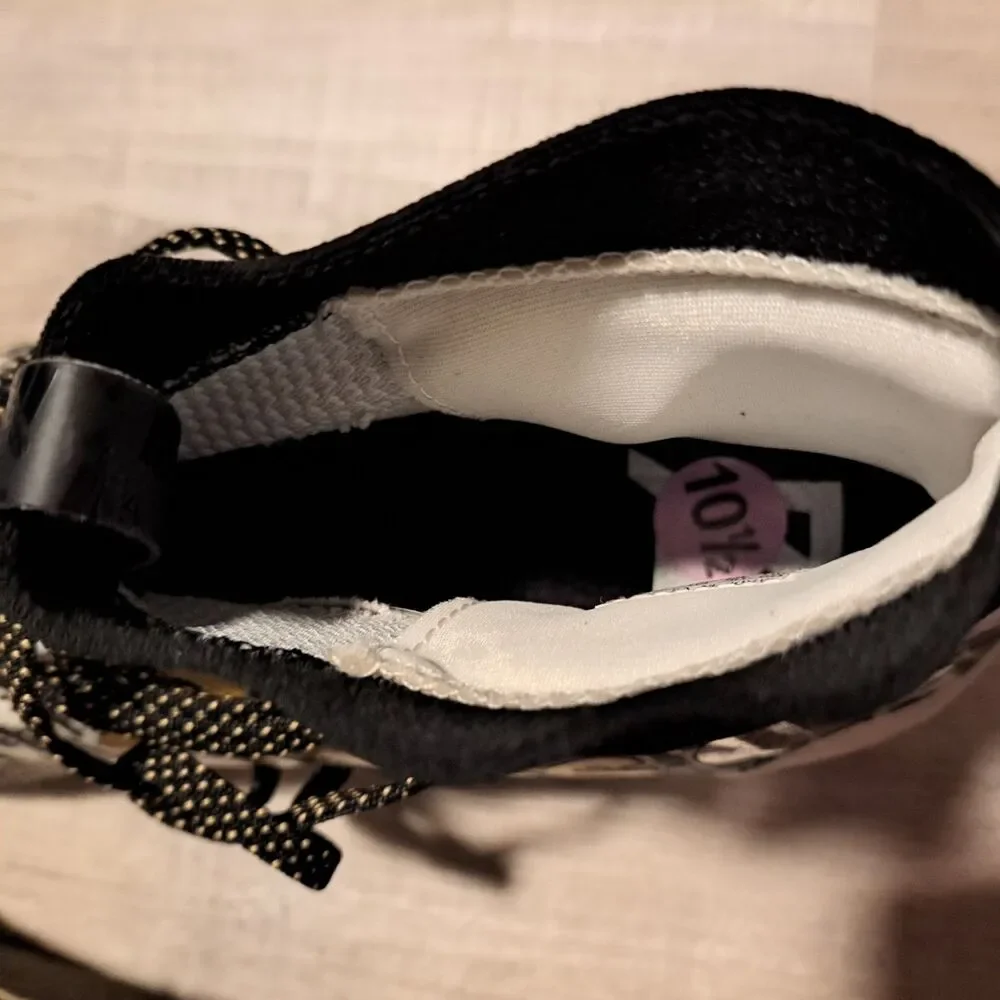 ADIDAS Adizero 8.0‎ White Black Metallic Gold Molded Football Cleats Size 10.5